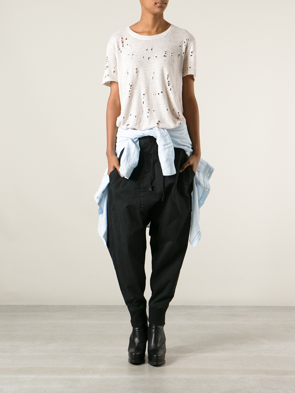 Lost & found Baggy Track Pants in Black Lyst