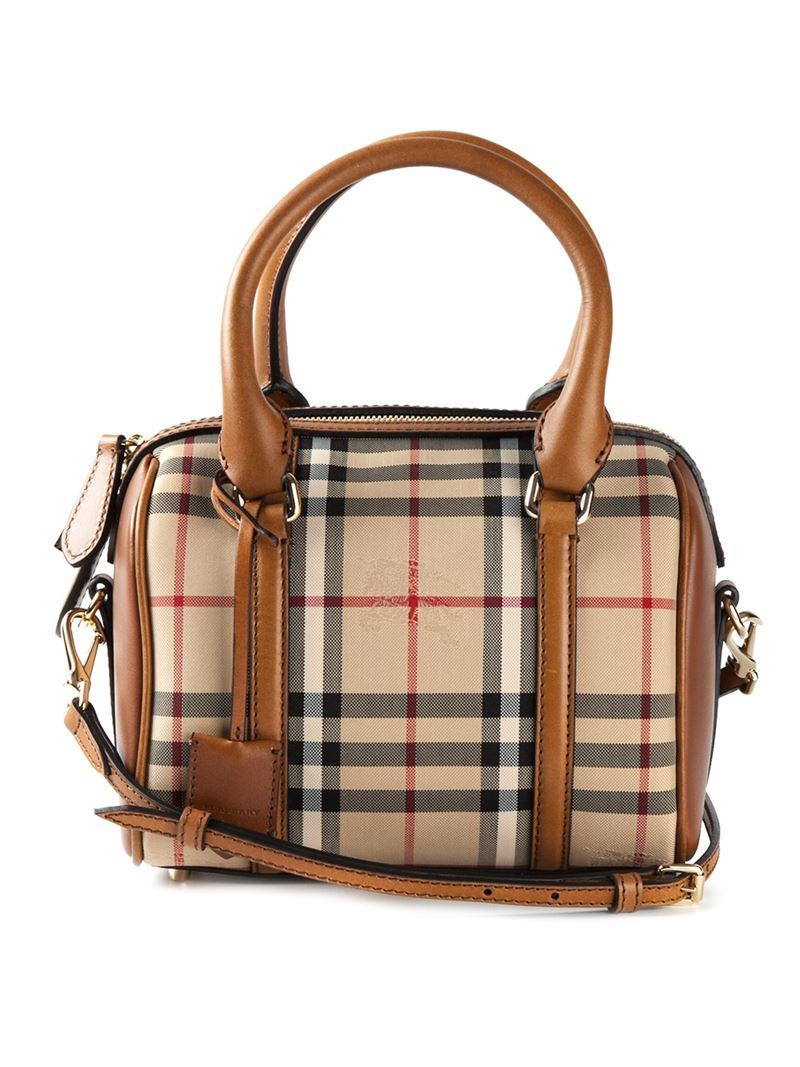 Burberry Small 'alchester' Bowling Bag in Brown - Lyst