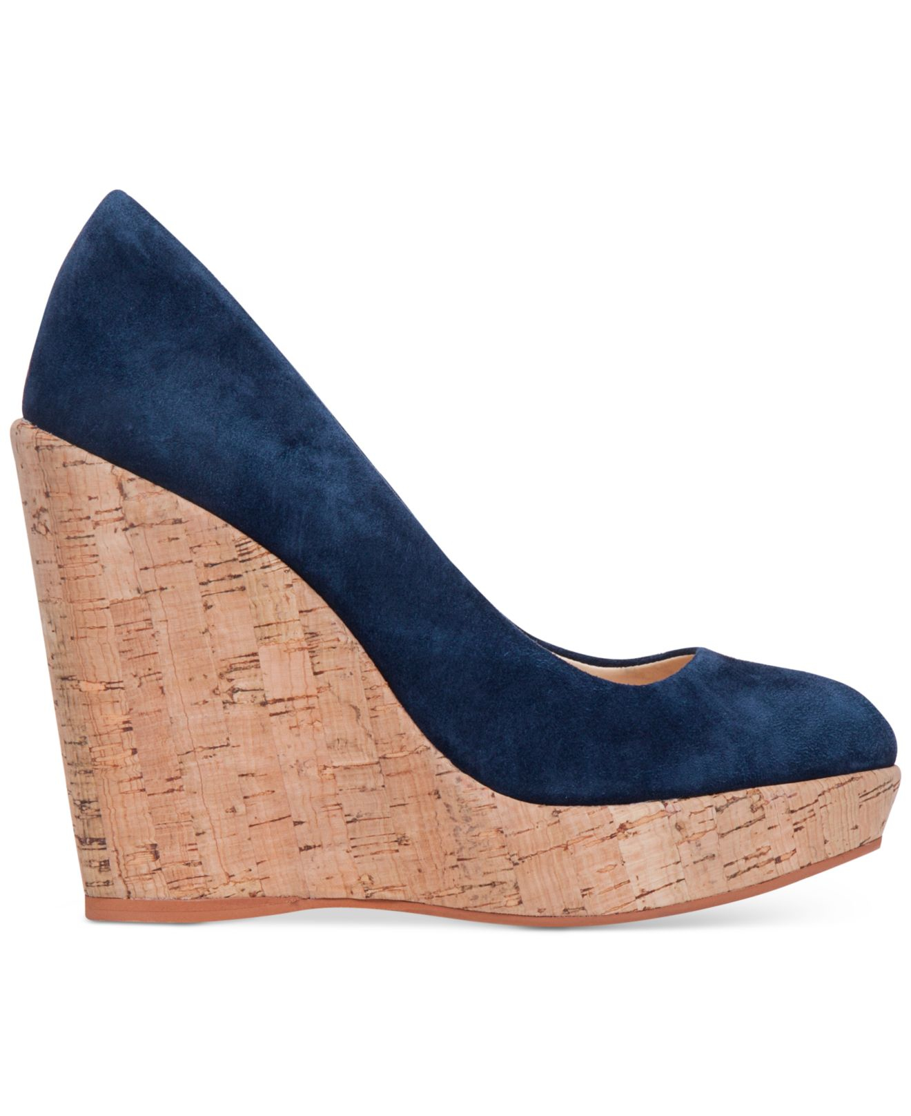 vince camuto blue suede heels