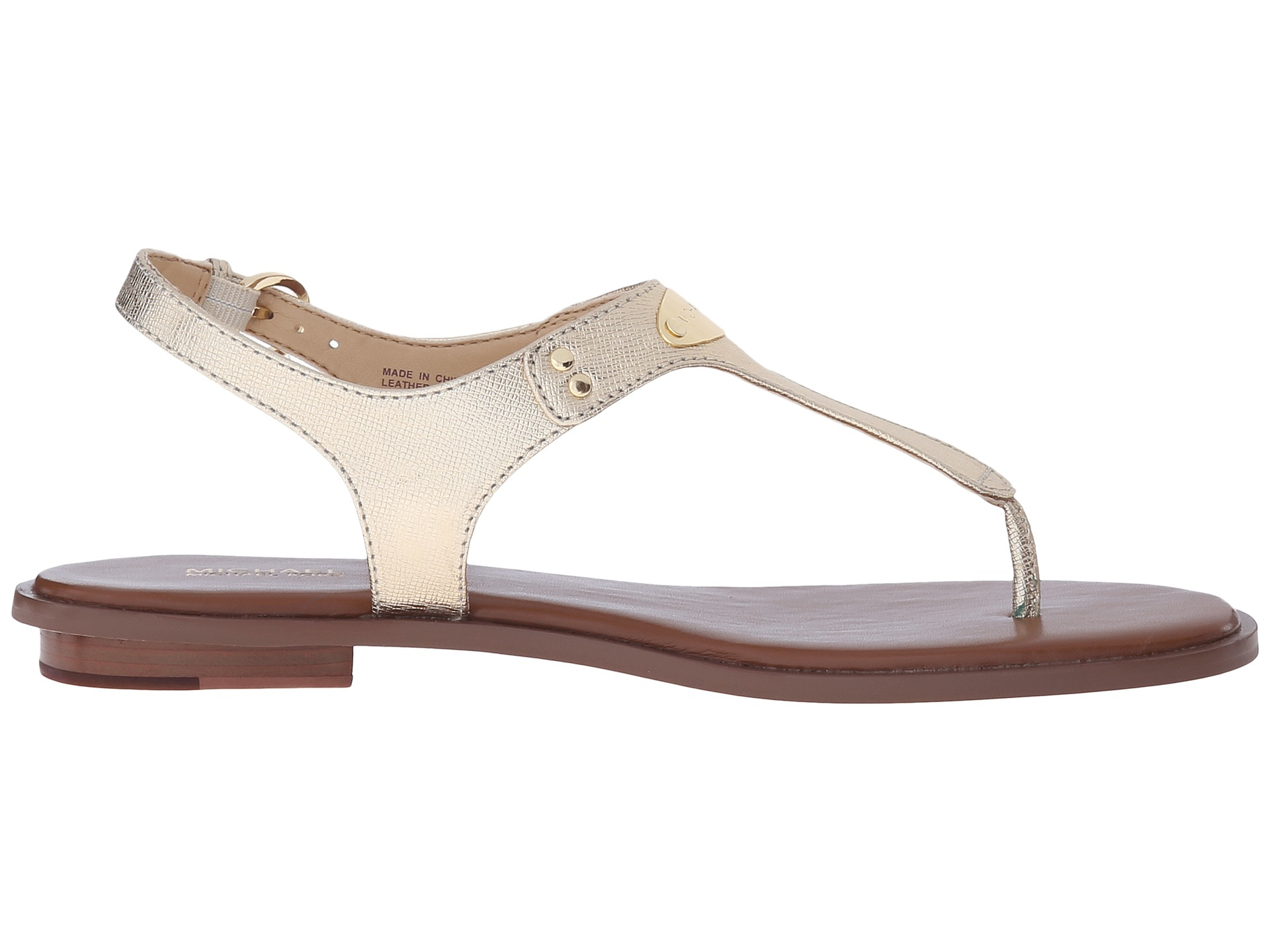 michael michael kors mk plate flat thong sandals