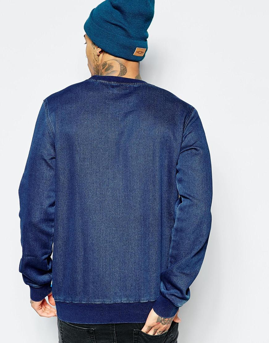 adidas Originals Denim Sweatshirt Aj7727 in Blue for Men | Lyst