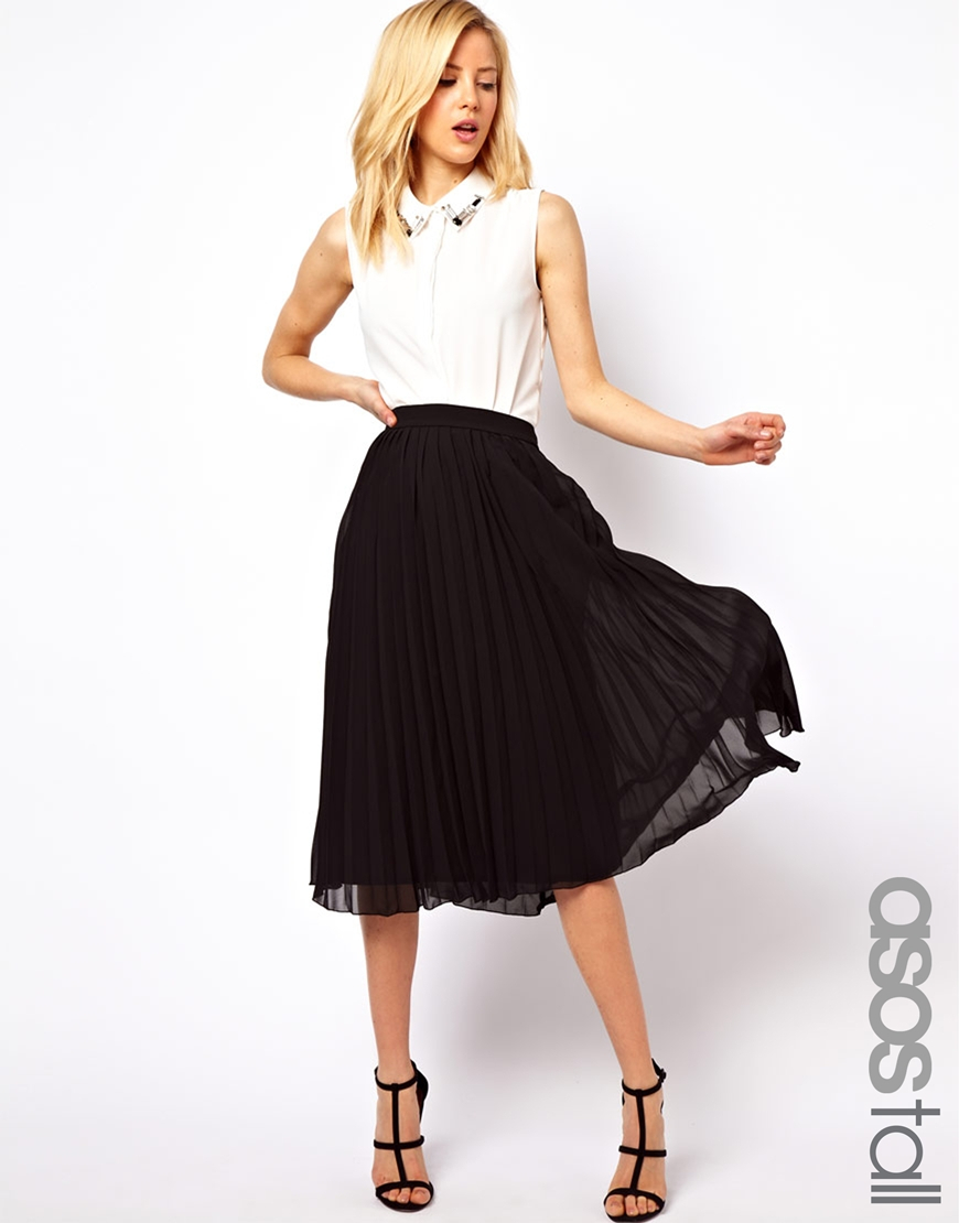 Asos midi skirt black Clearance
