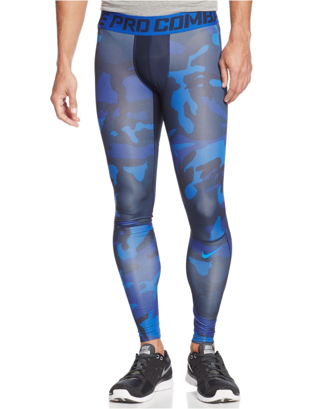Nike Woodland Hypercool Compression Tights in Blue for Men | Lyst