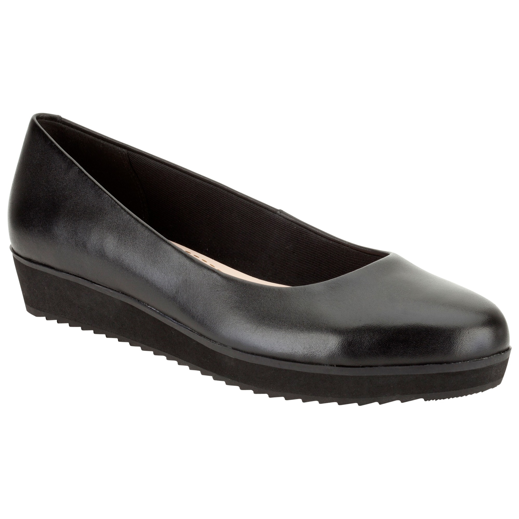 Clarks Compass Zone Flatform Pumps in Black Leather (Black) - Lyst