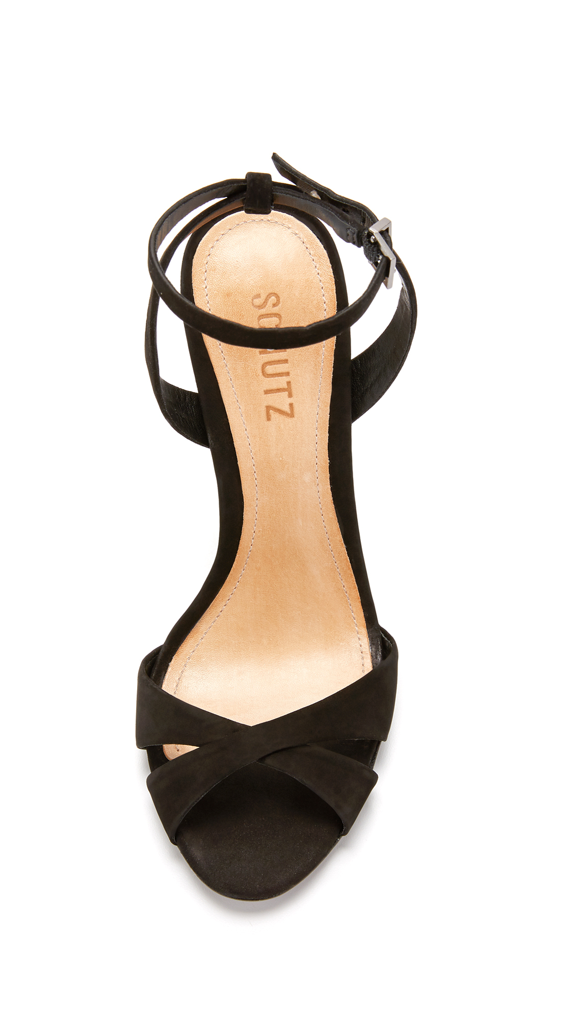 Schutz Leather Dollie Sandals in Black - Lyst