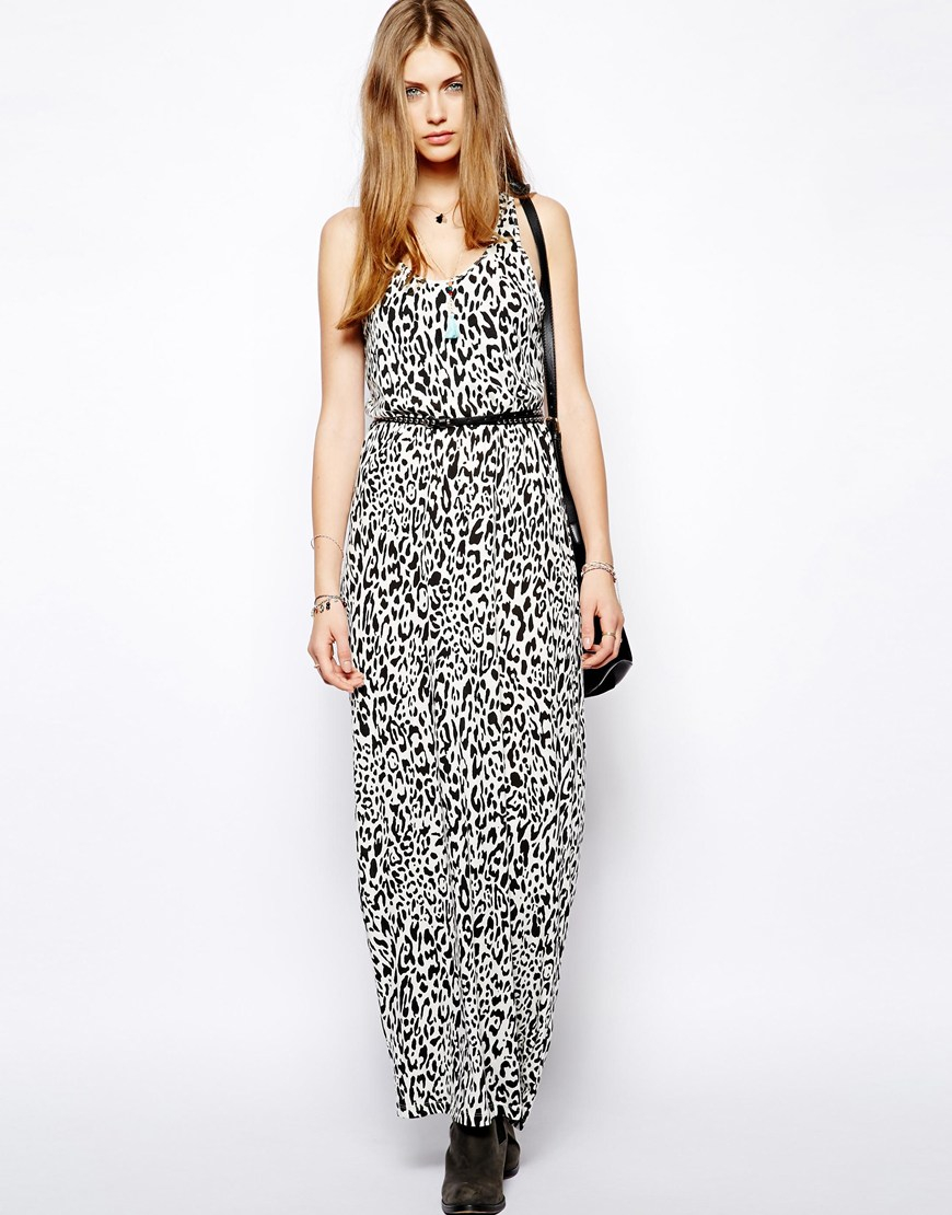 Lyst Ralph Lauren Leopard Print Maxi Dress in Blue