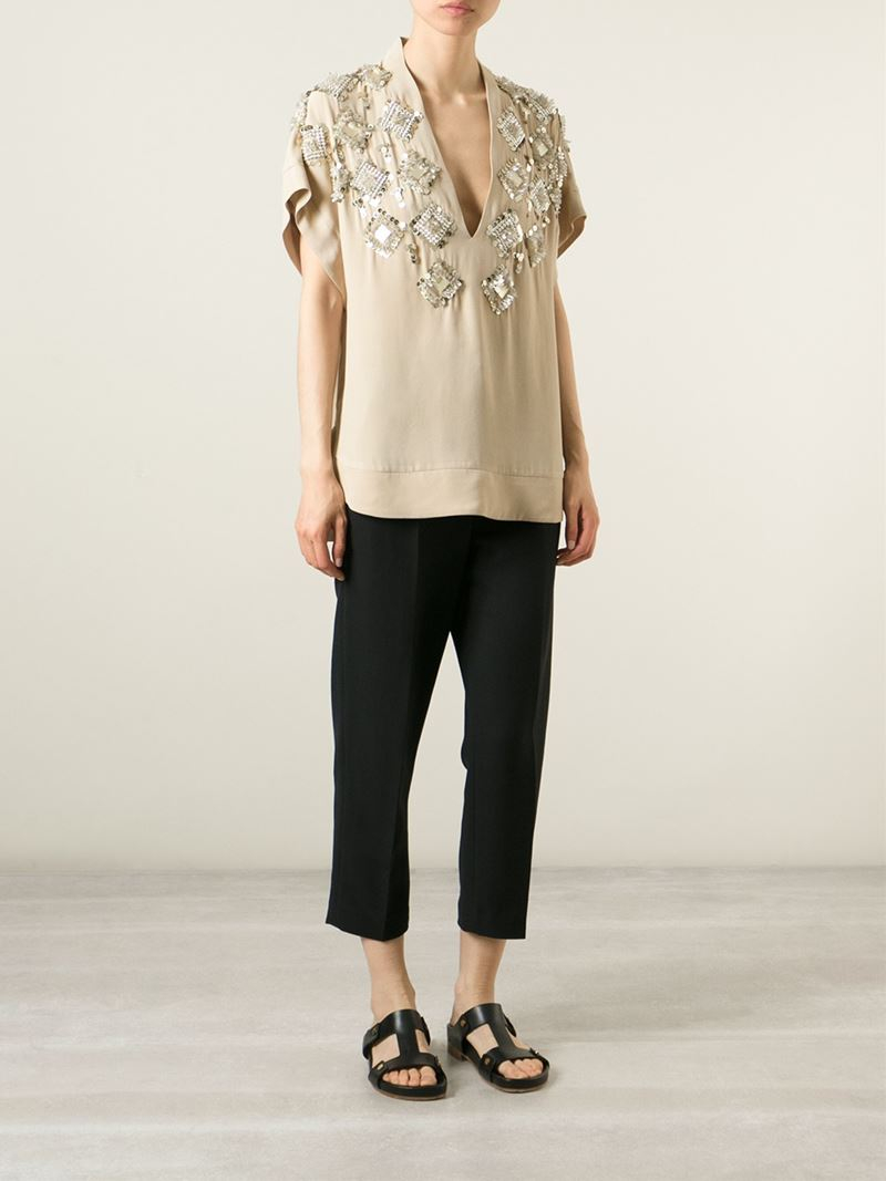 By Malene Birger 'veraessa' Top in Natural - Lyst