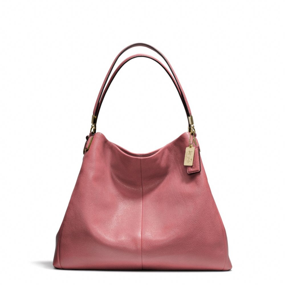 Lyst - Coach Madison Phoebe Shoulder Bag in Leather in Pink