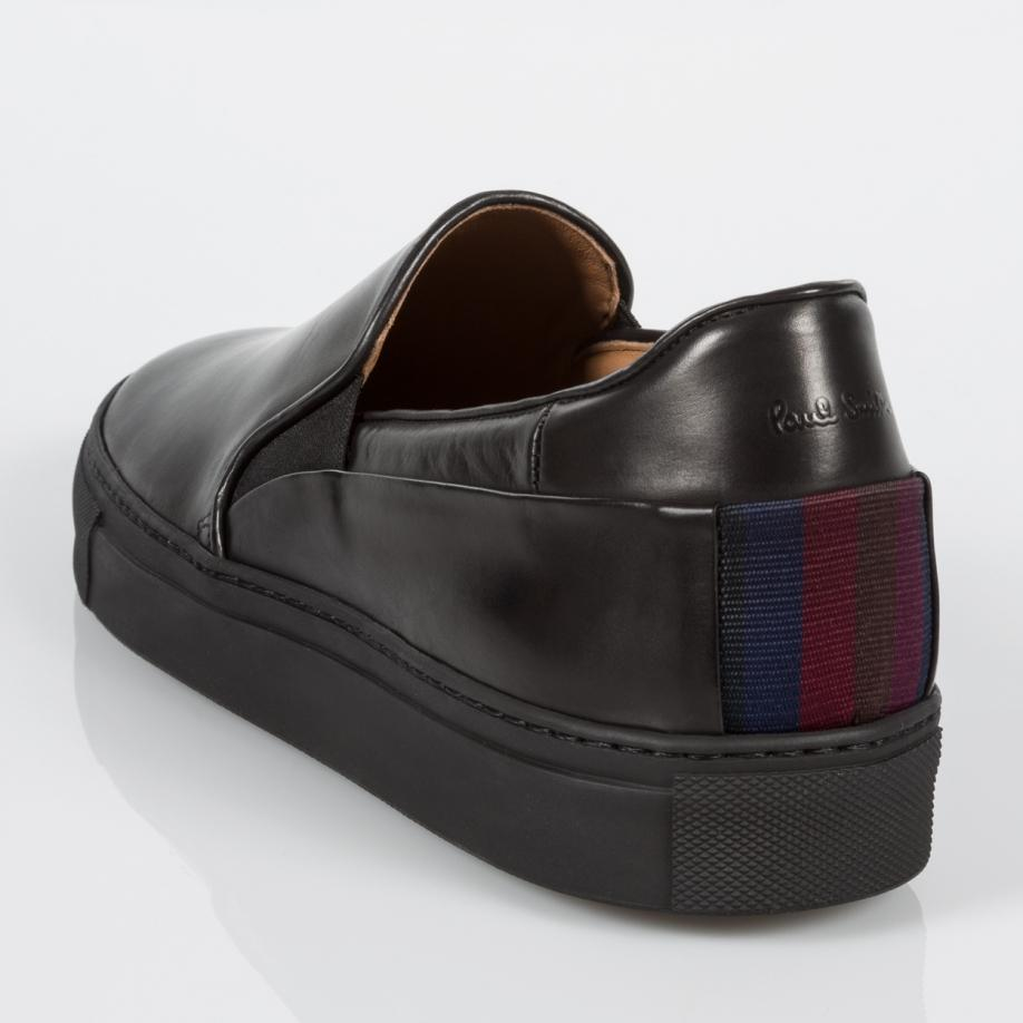 mens leather slip on trainers