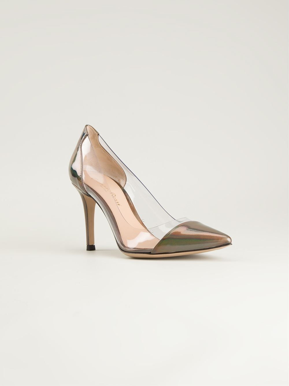 gianvito rossi plexi pumps white