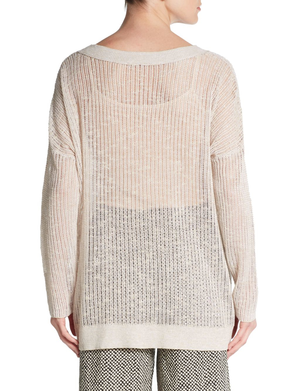 Eileen Fisher Linen \u0026 Cotton Open-knit 