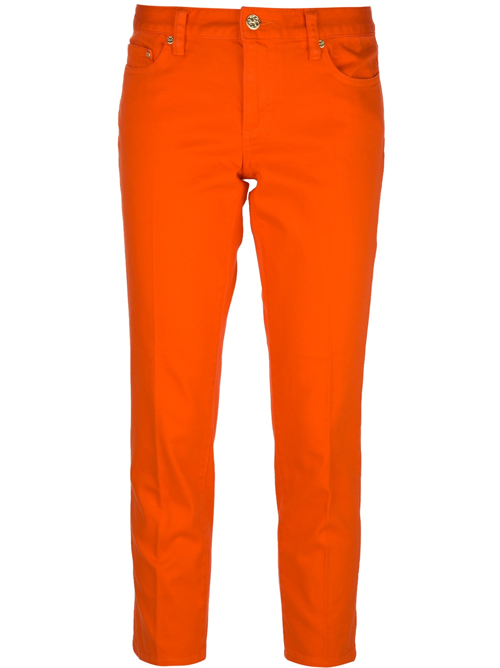 Tory burch Cropped Jeans in Orange Lyst