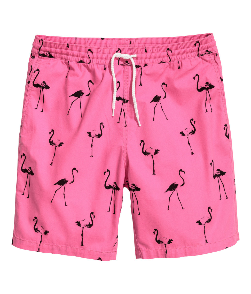 H&M Cotton Shorts in Pink/Flamingo (Pink) for Men - Lyst