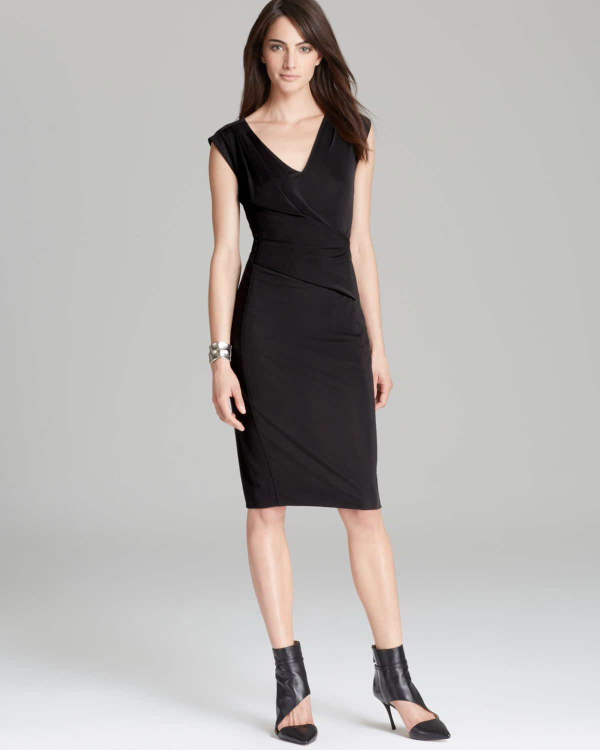 dkny black sleeveless dress