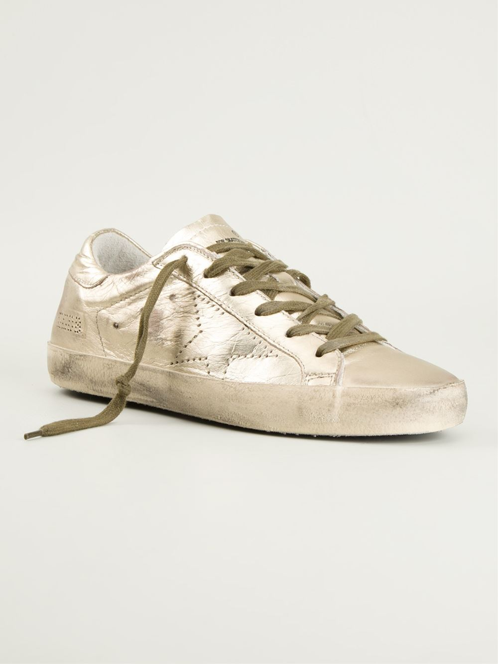 golden goose superstar metallic sneaker