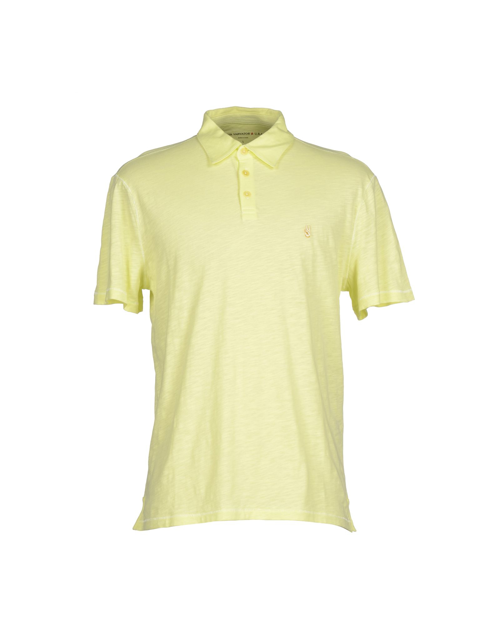 John Varvatos Cotton Polo Shirt in Light Yellow (Yellow) for Men - Lyst