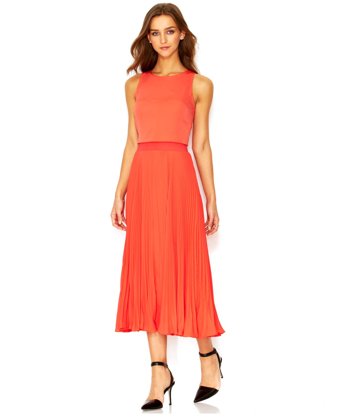 rachel roy orange dress