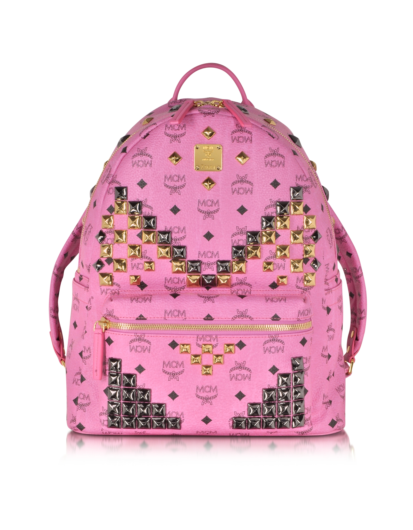 pink studded backpack