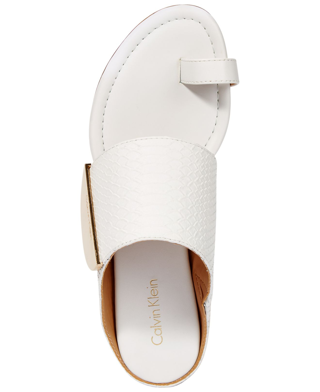 white toe ring sandals