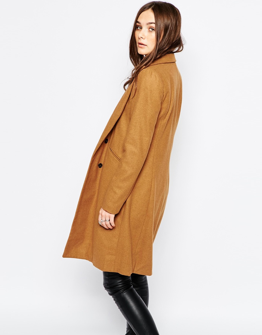 pull and bear wool coat