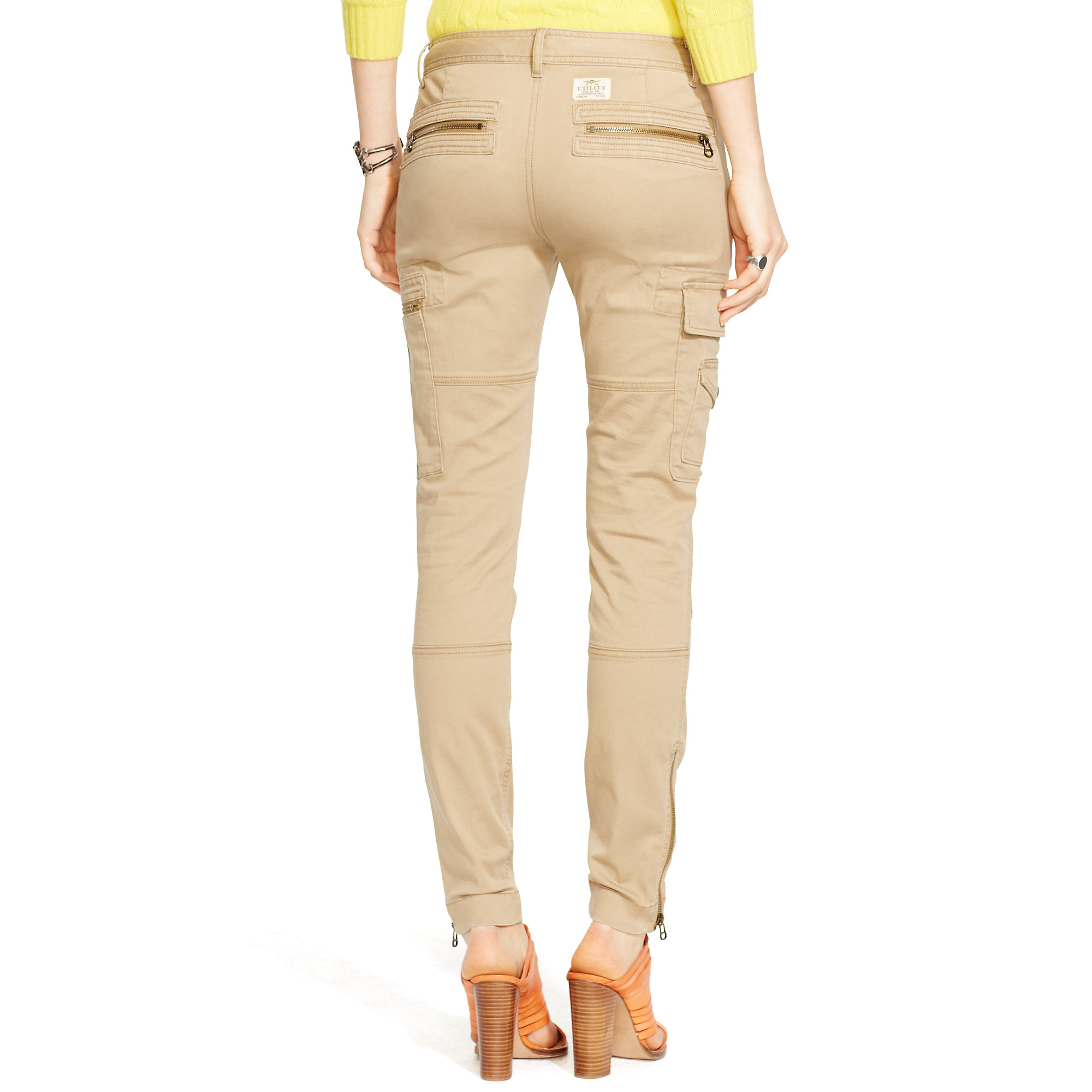 Lyst - Polo Ralph Lauren Stretch Skinny Cargo Pant in Natural