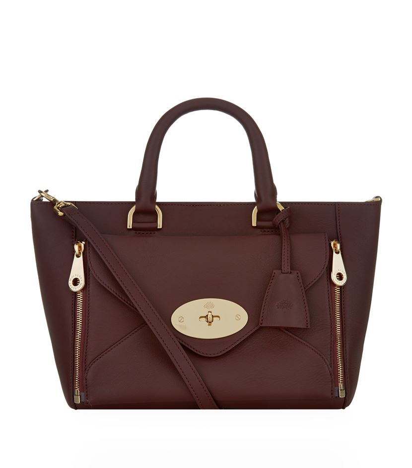 Mulberry Small Willow Silky Calf Leather Tote in Brown | Lyst