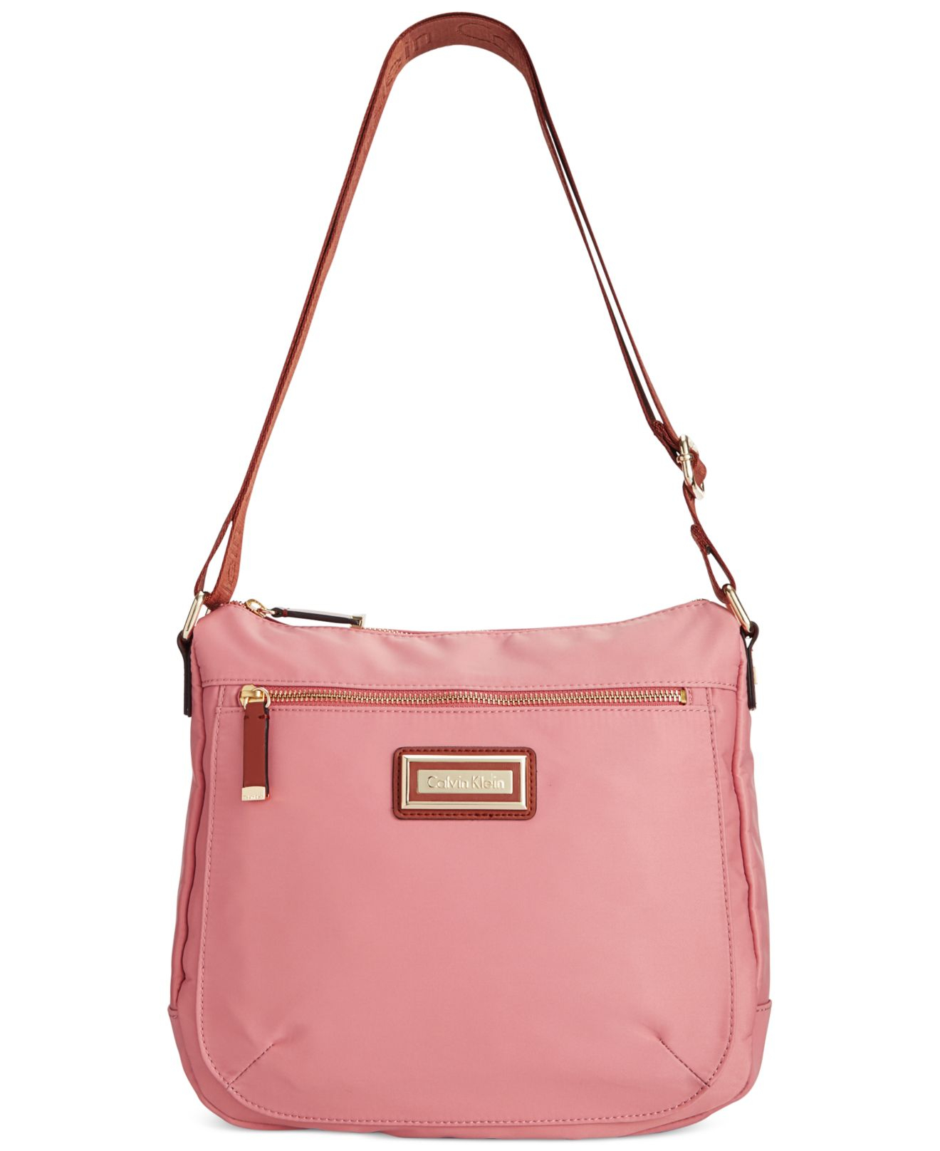 Calvin klein Nylon Messenger Bag in Pink (Cherry Blossom) Lyst