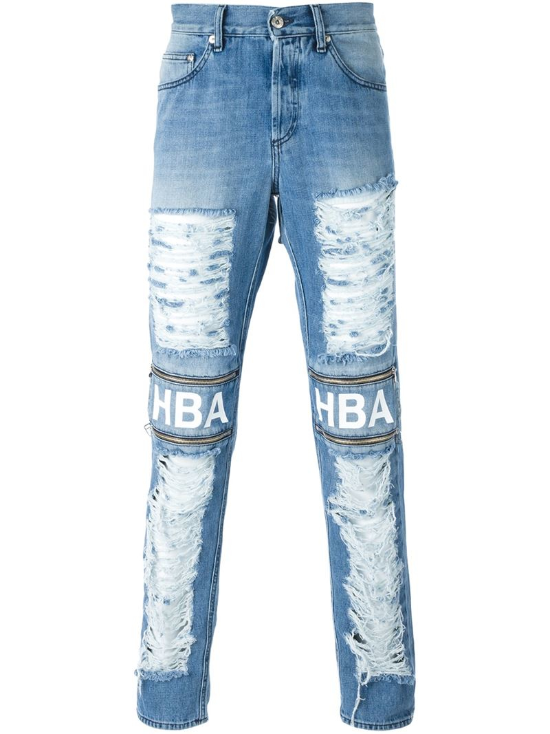 Hood By Air Distressed Jeans in Blue for Men - Lyst