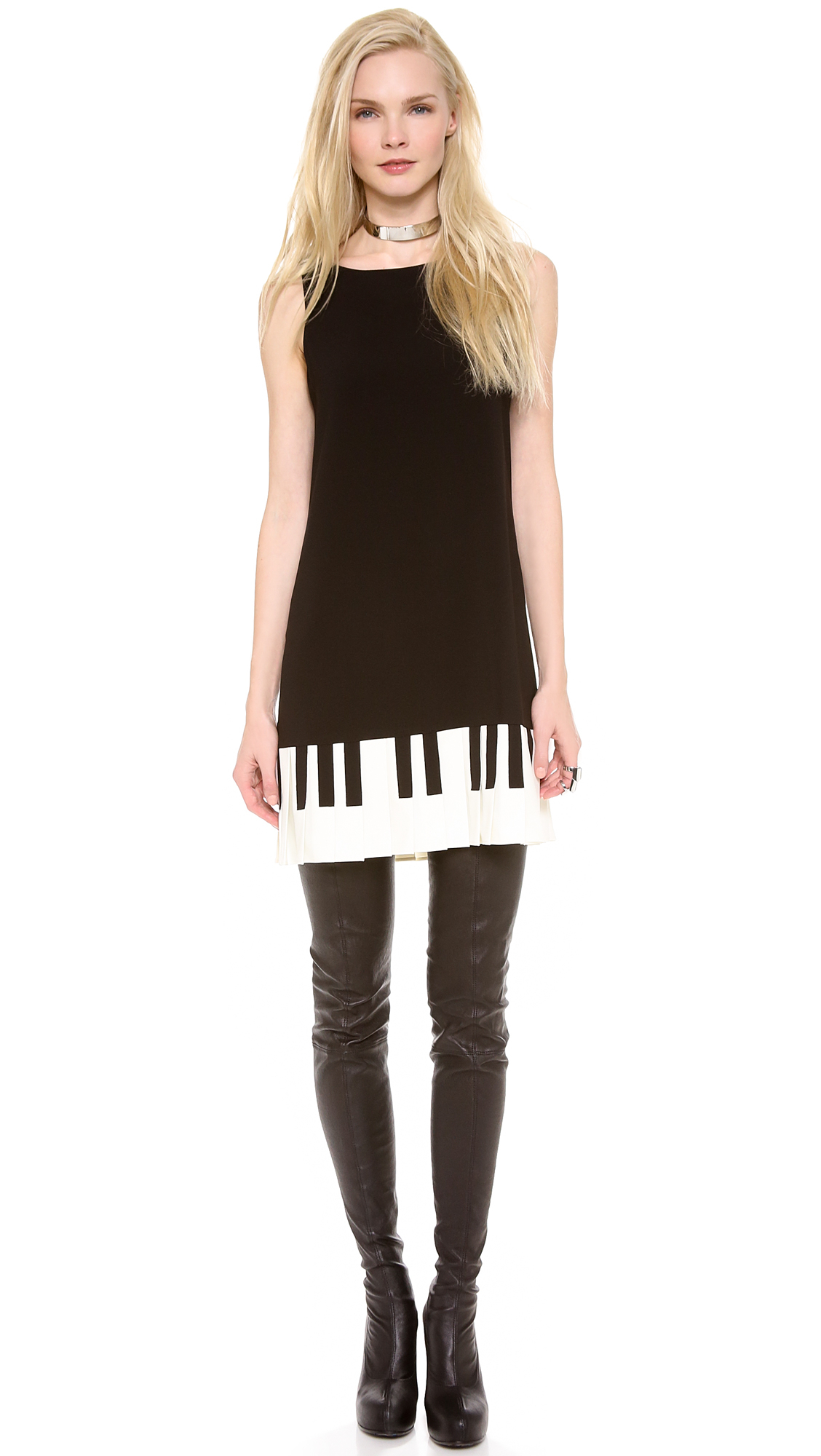 Moschino Cheap and Chic Piano Dress in Black | Lyst