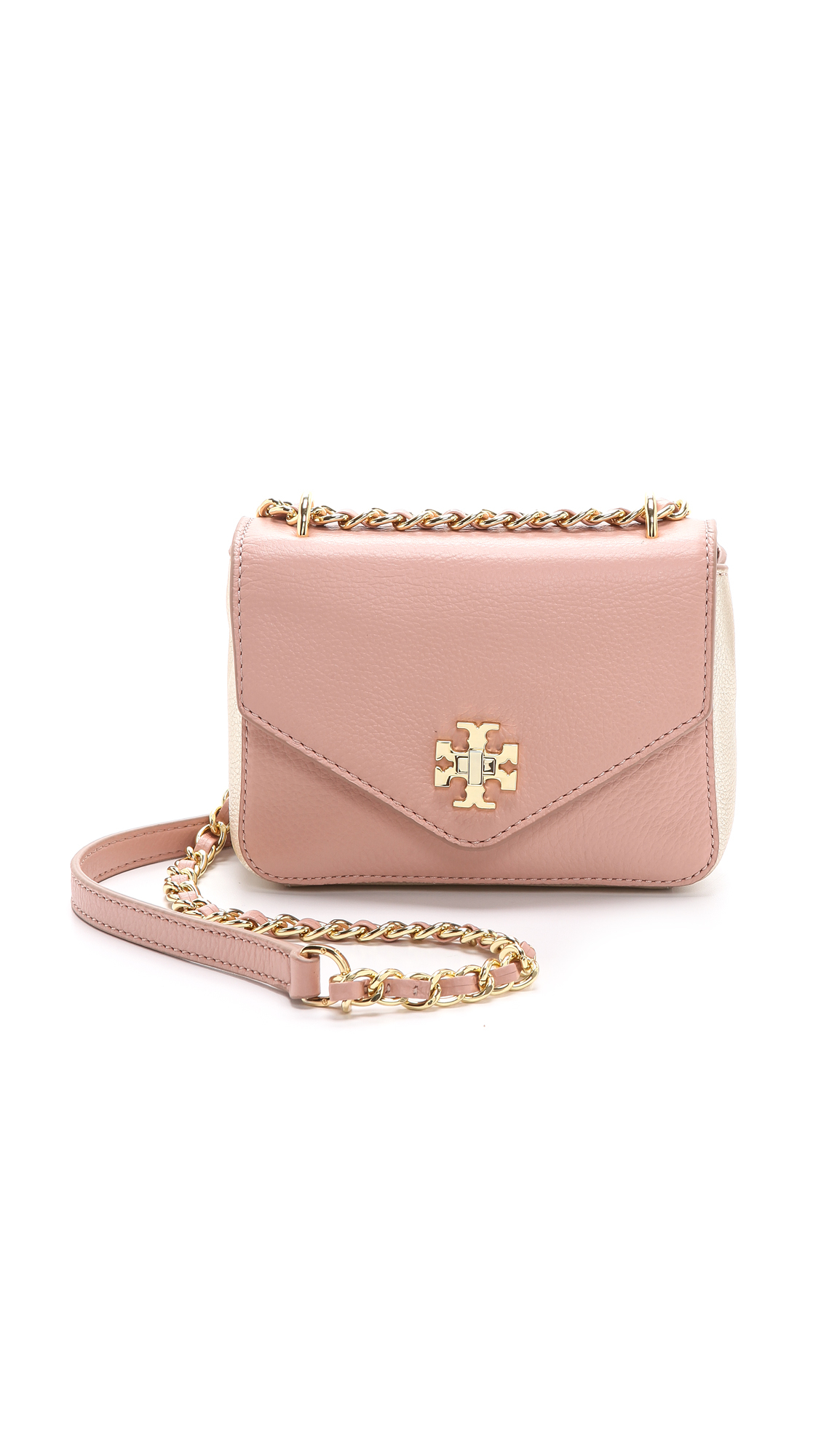 Tory Burch Kira Mini Chain Bag - Indian Rose/Champagne Gold in Pink | Lyst