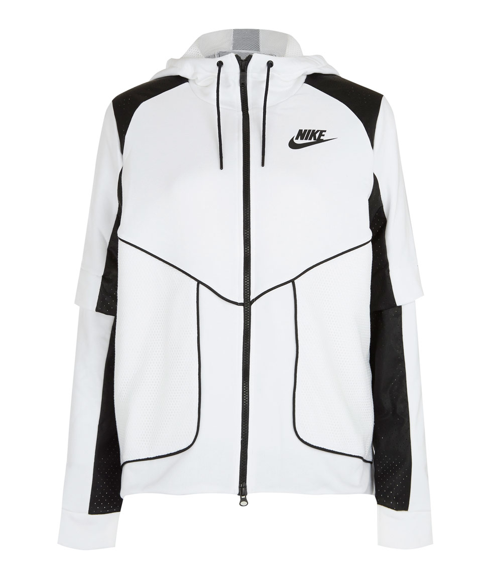 white nike zip up womens