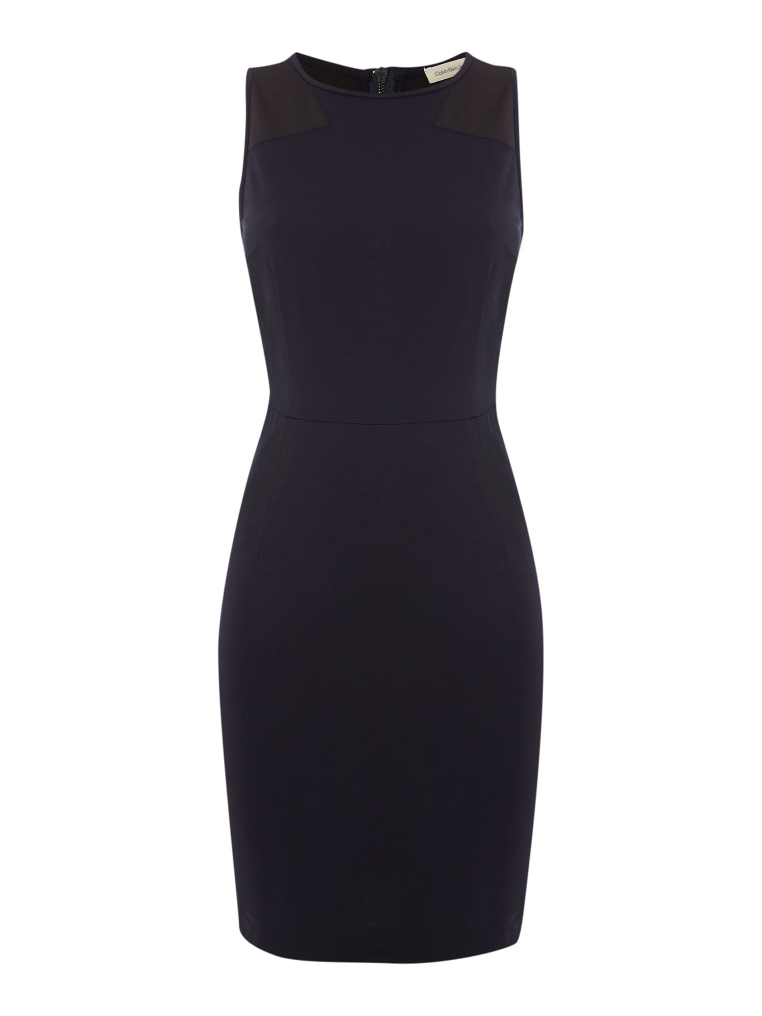 Calvin Klein Doloris Sleeveless Shift Dress in Blue (Navy) Lyst