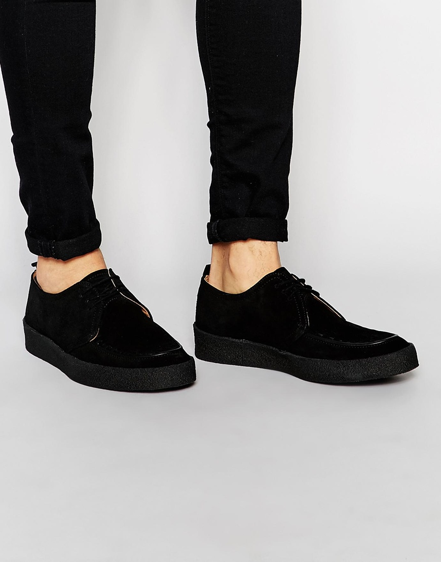 Fred Perry Suede X George Cox Creeper Shoes in Black for Men | Lyst  Australia