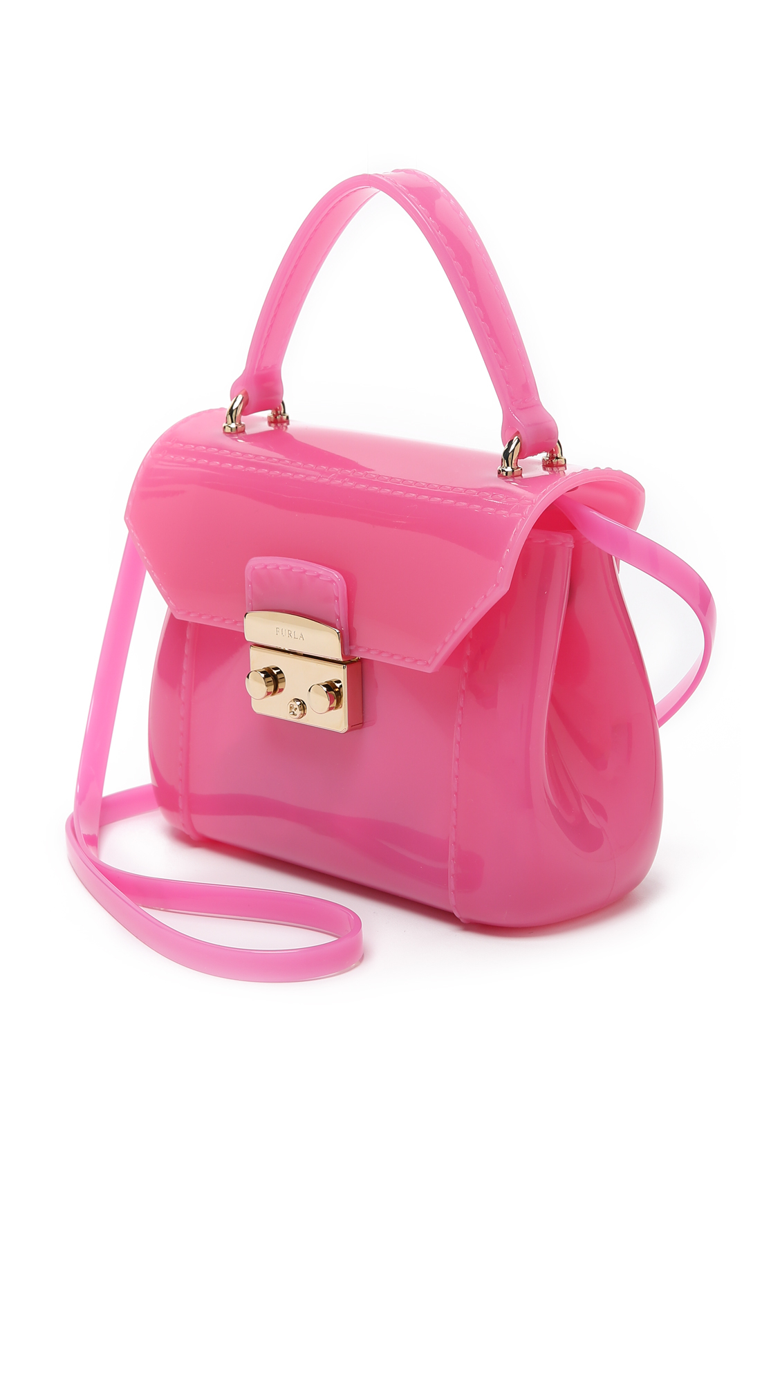 Furla Candy Bon Bon Mini Cross Body Bag in Pink | Lyst