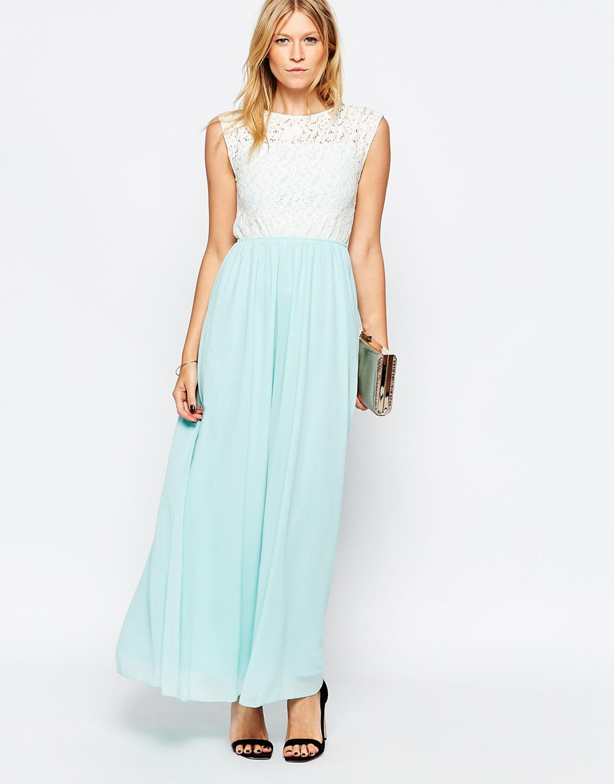 lace top and maxi skirt