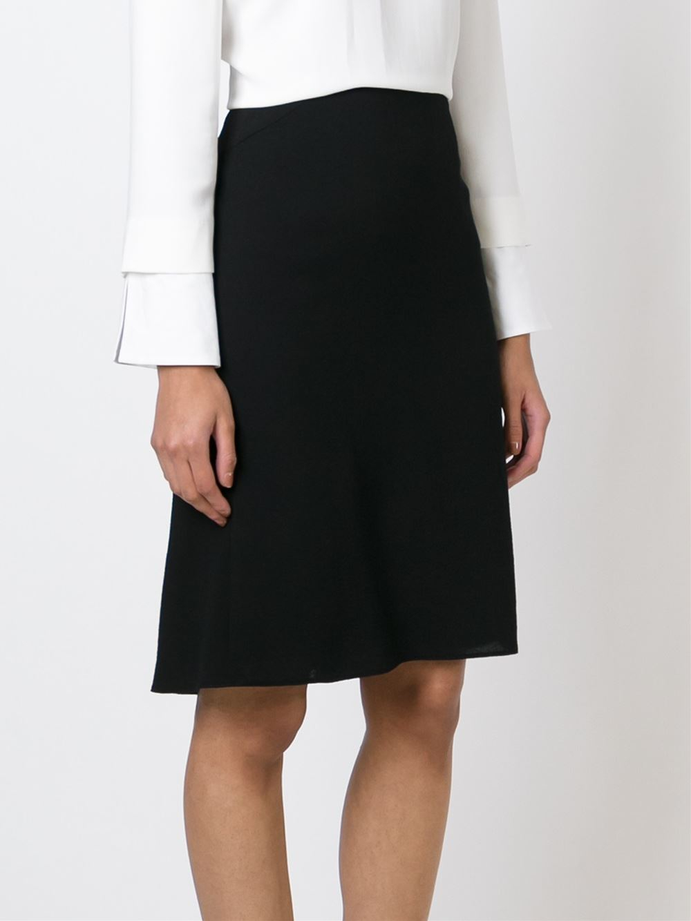 Armani Straight Midi Skirt in Black | Lyst