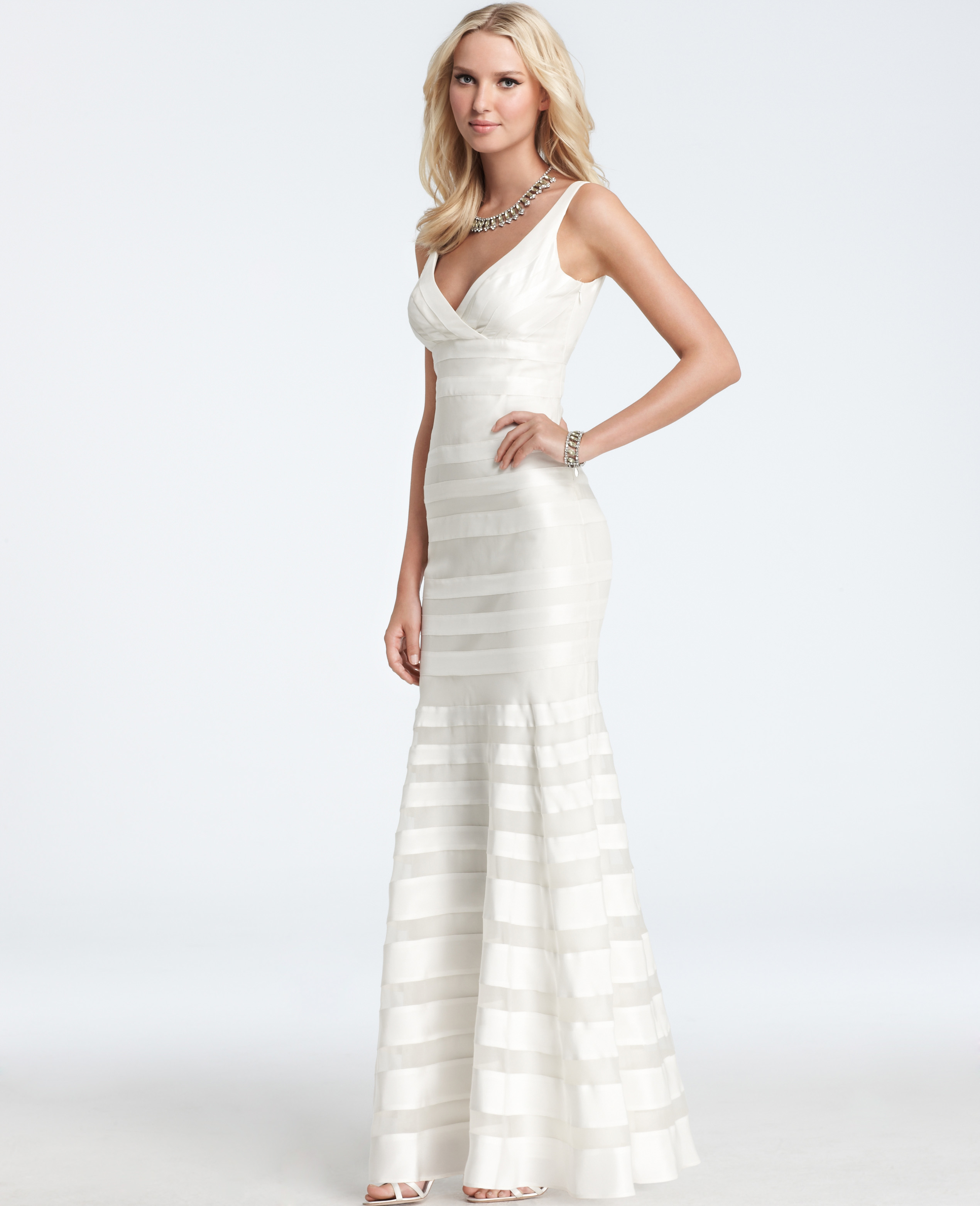 silk georgette wedding dress