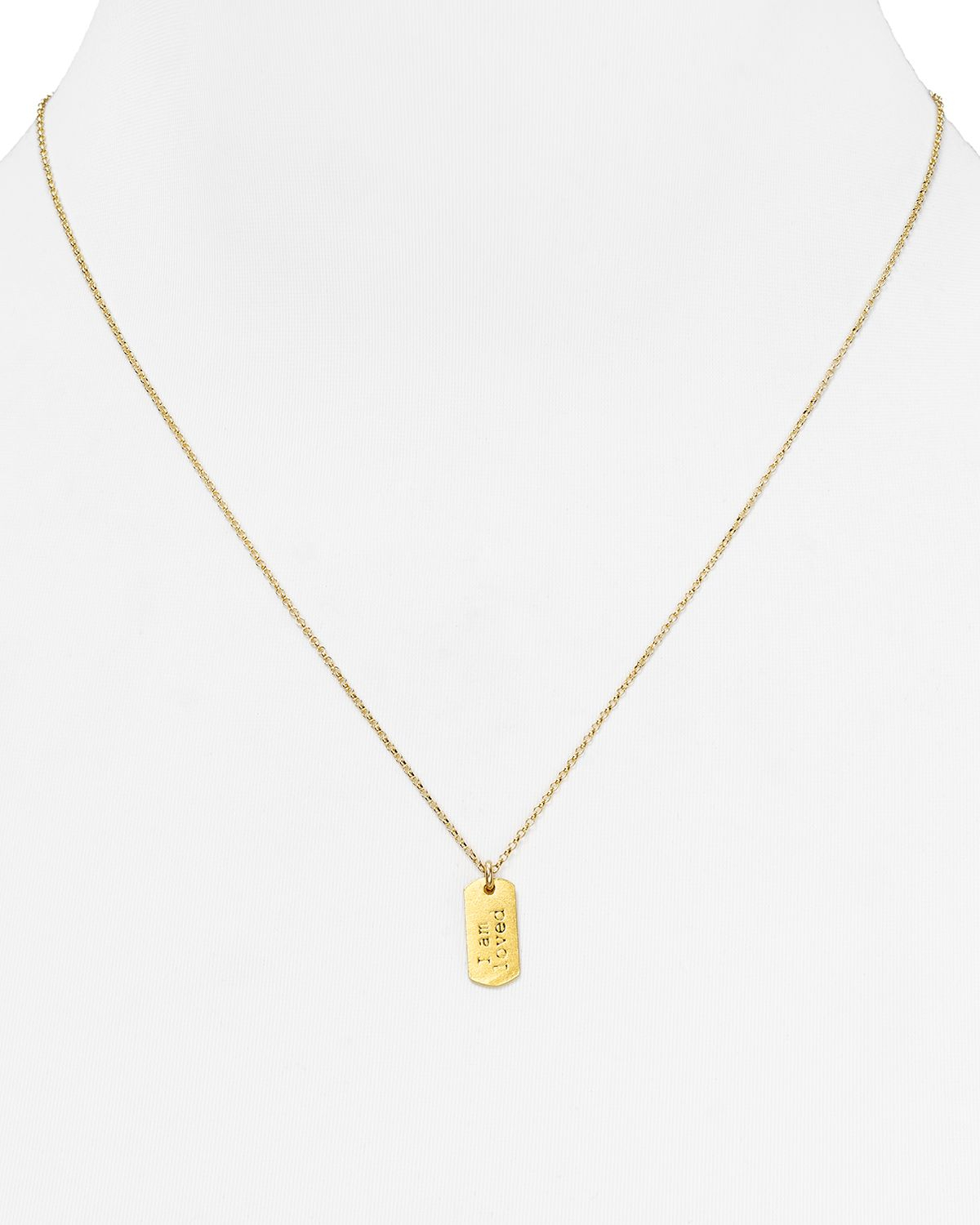 small gold dog tag necklace