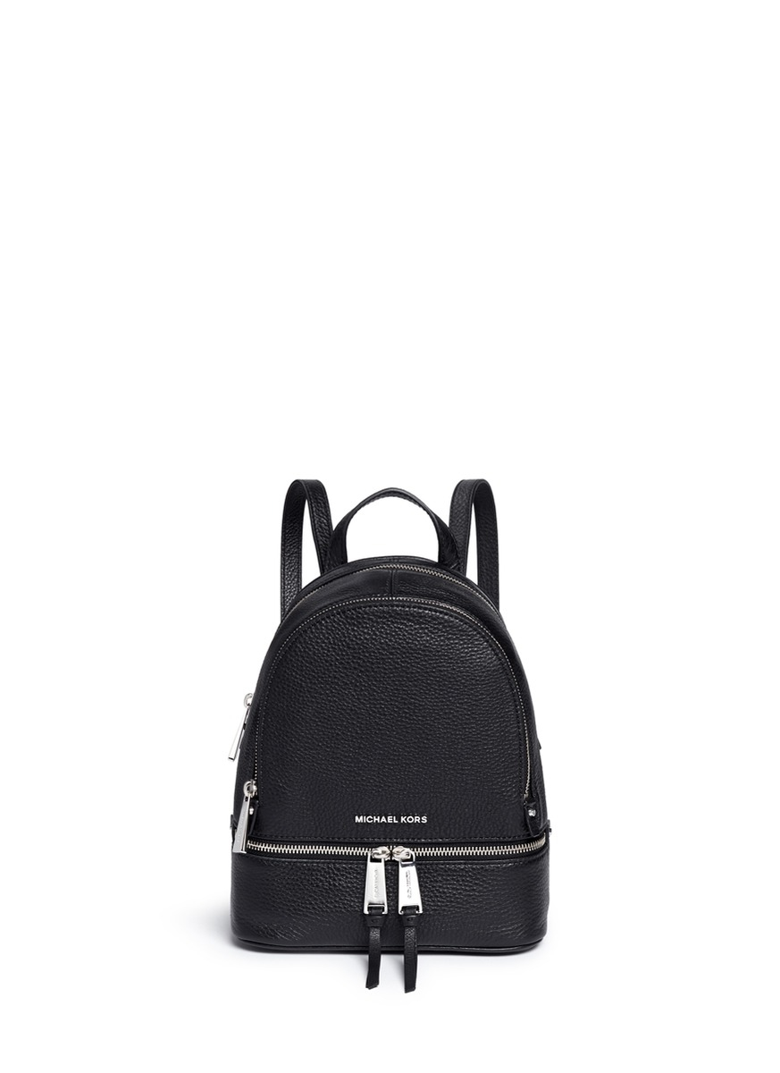 michael kors small black backpack