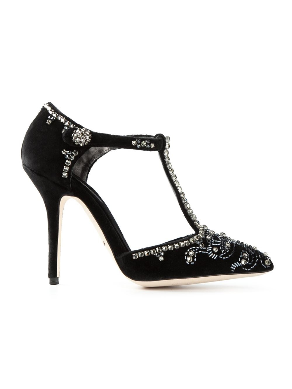 Dolce & Gabbana Velvet 'Bellucci' Pumps in Black | Lyst
