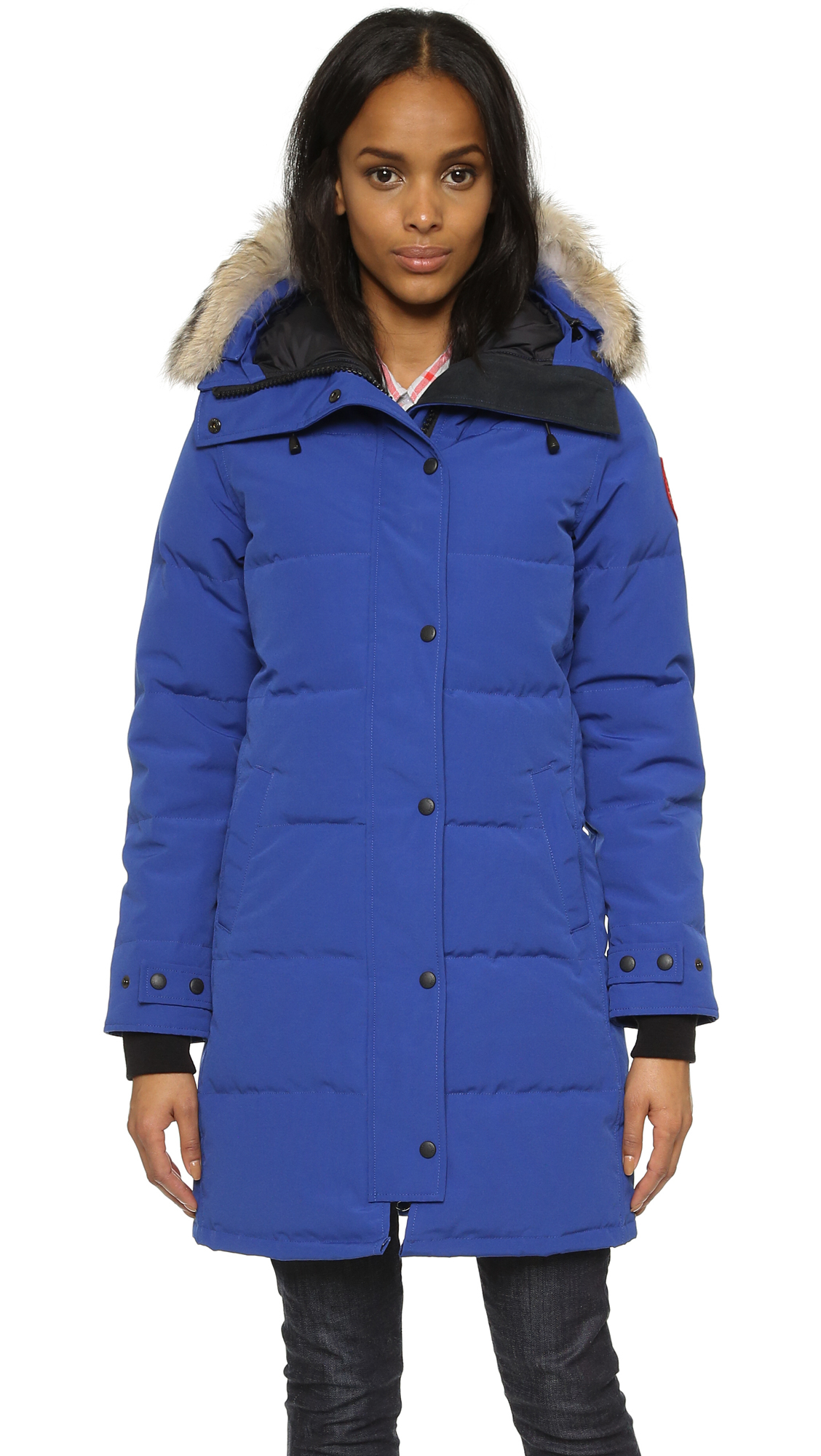 Canada Goose Goose Shelburne Quilted Down Filled Parka Jacket In Blue Lyst