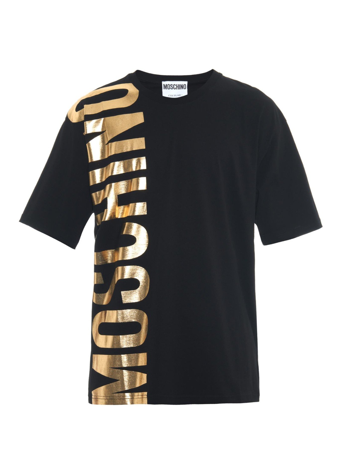 Moschino Printed-Logo Cotton T-Shirt in Black for Men - Lyst