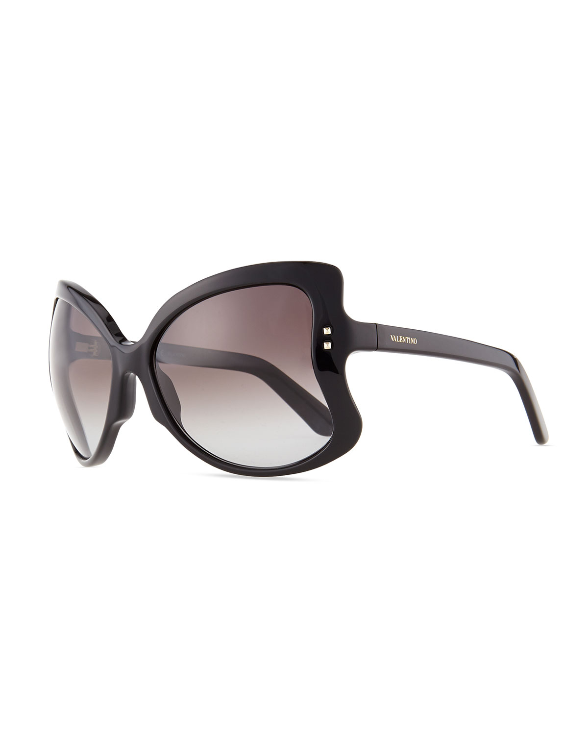 Valentino Oversized Butterfly Sunglasses in Black - Lyst