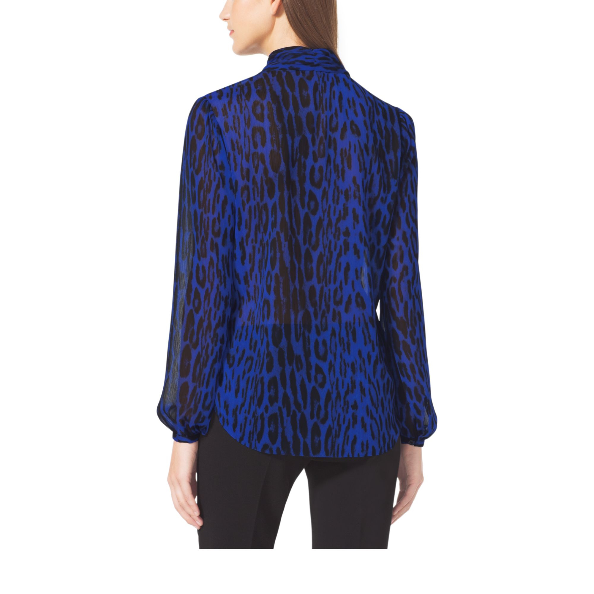 michael kors animal print blouse