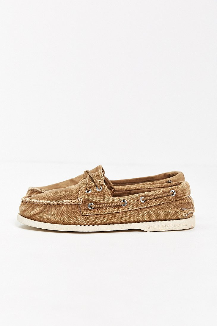 Sperry Top-Sider Authentic Original 2-Eye Washed Canvas Boat Shoe 