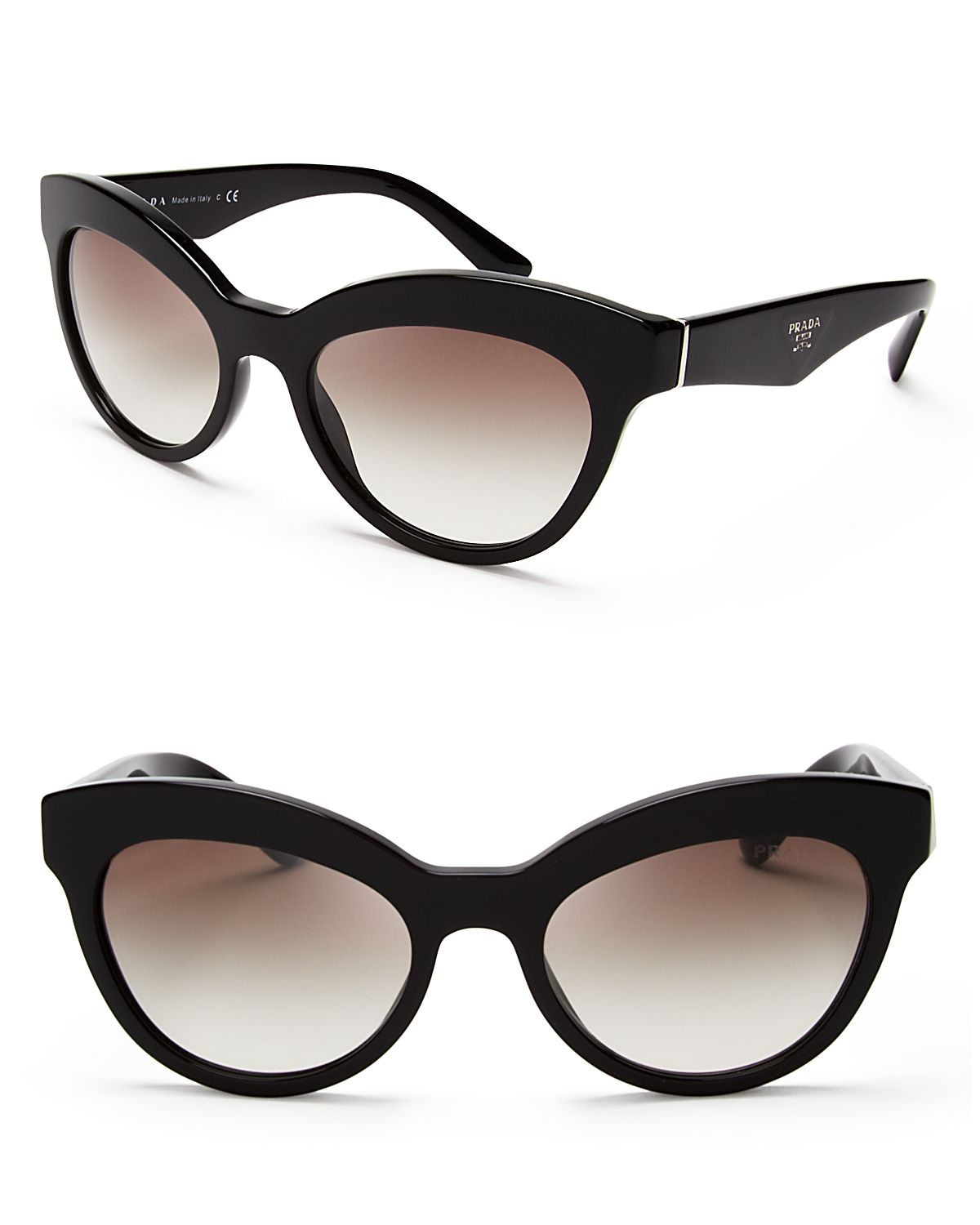 Prada Heritage Cat Eye Sunglasses in Black - Lyst
