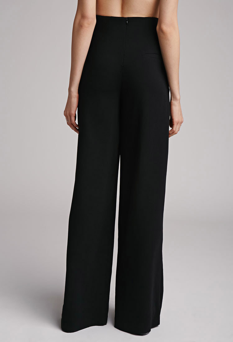 Forever 21 High-waisted Wide-leg Pants 