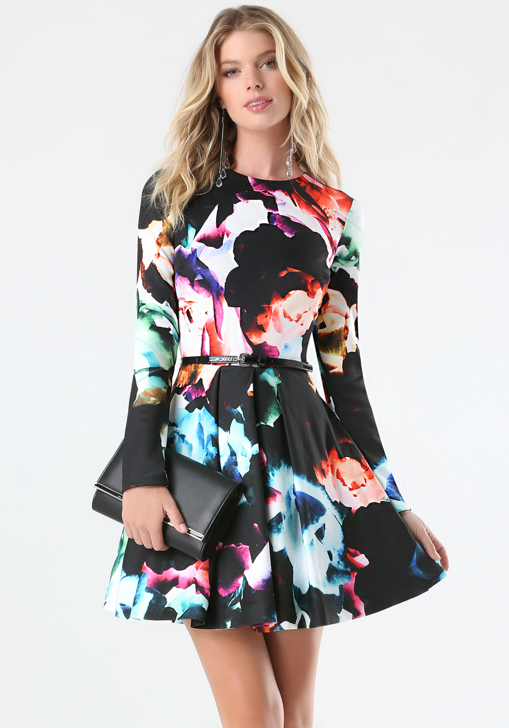 bebe fit and flare dress