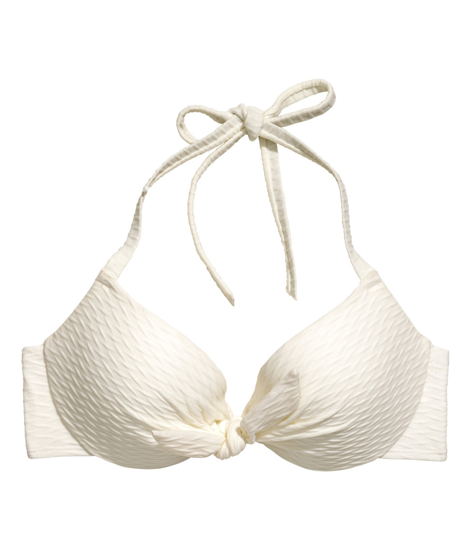 h&m white bikini top