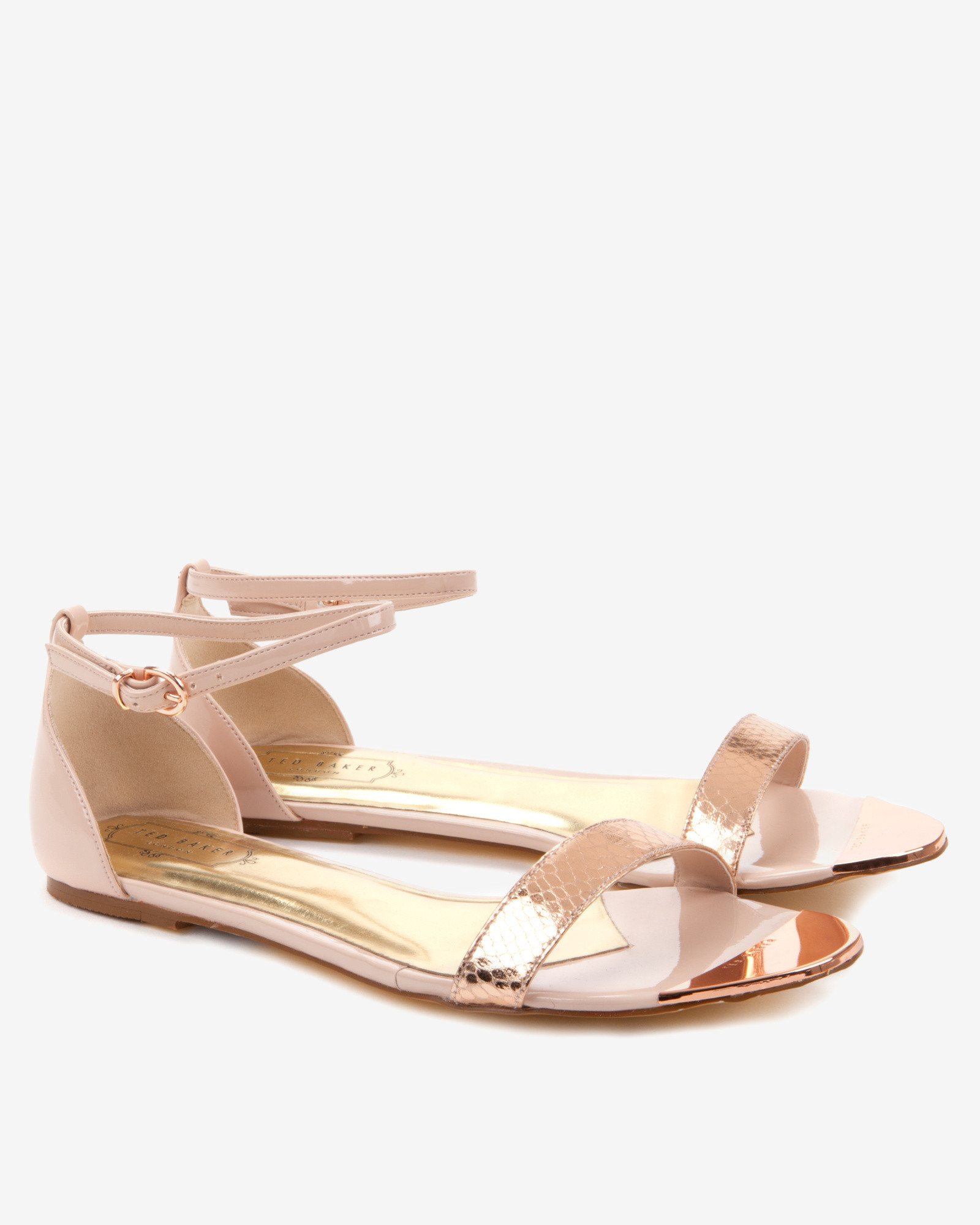 Ted Baker Ankle Strap Sandals in Rose 